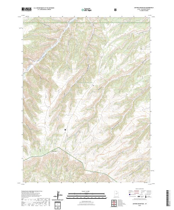 US Topo 7.5-minute map for Anthro Mountain UT