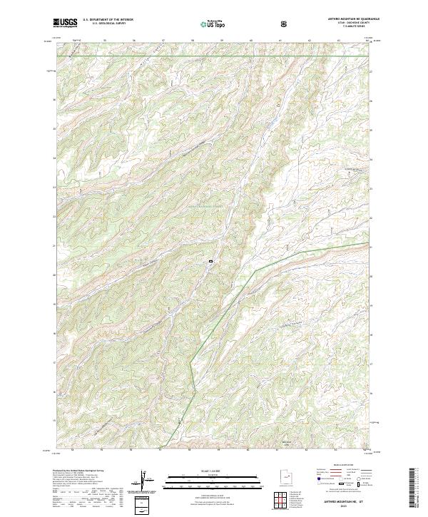 US Topo 7.5-minute map for Anthro Mountain NE UT