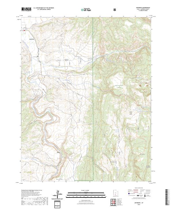 US Topo 7.5-minute map for Antimony UT
