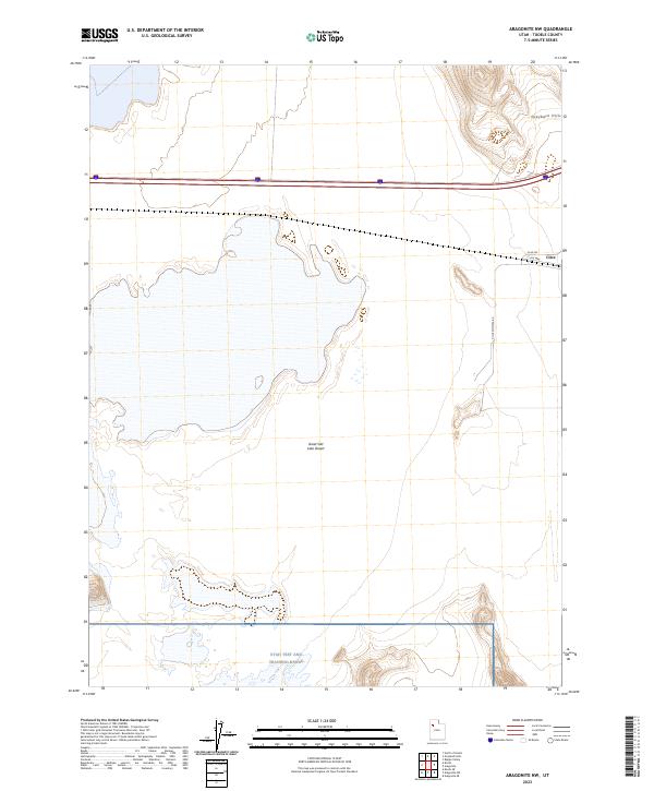 US Topo 7.5-minute map for Aragonite NW UT