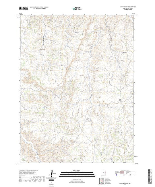 US Topo 7.5-minute map for Archy Bench SE UT – American Map Store