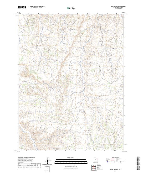 US Topo 7.5-minute map for Archy Bench SE UT