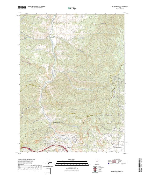 US Topo 7.5-minute map for Big Dutch Hollow UT