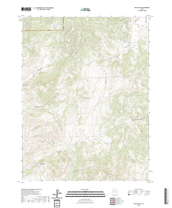 US Topo 7.5-minute map for Big Hollow UT