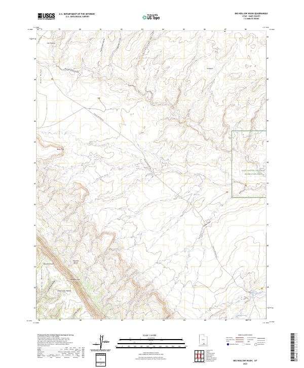 US Topo 7.5-minute map for Big Hollow Wash UT