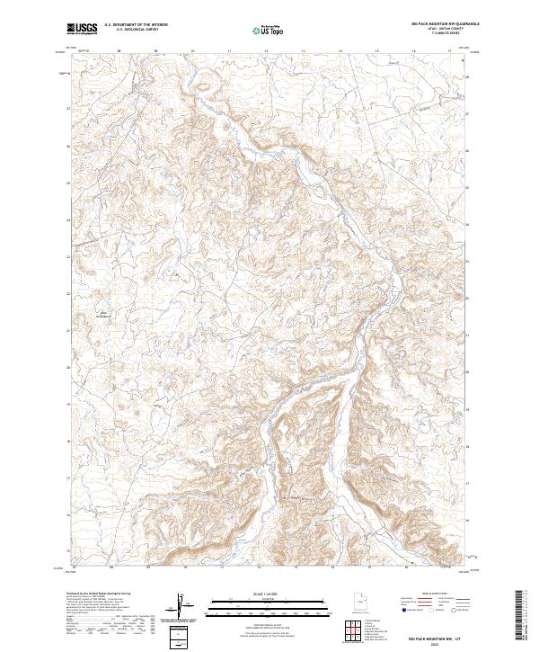 US Topo 7.5-minute map for Big Pack Mountain NW UT