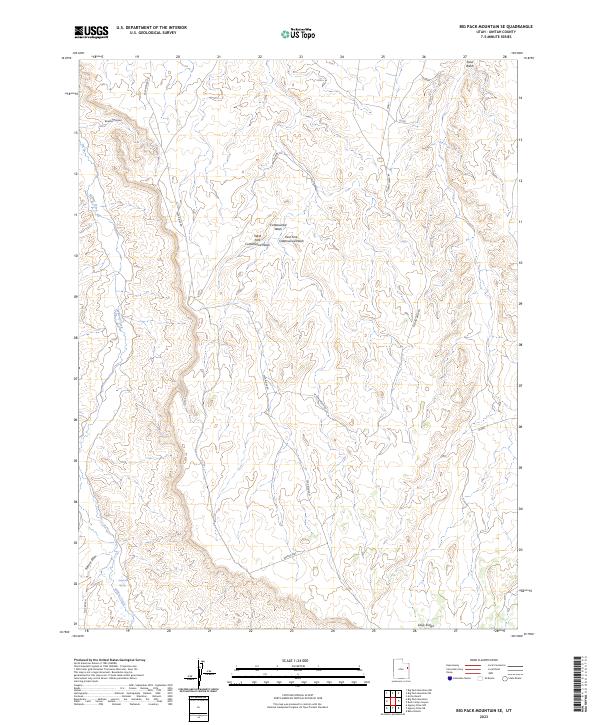 US Topo 7.5-minute map for Big Pack Mountain SE UT