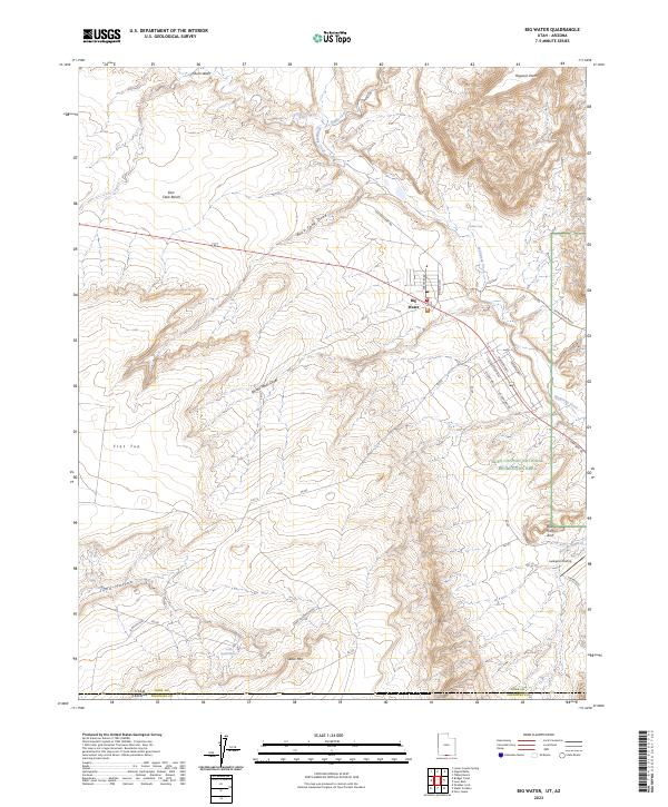 US Topo 7.5-minute map for Big Water UTAZ
