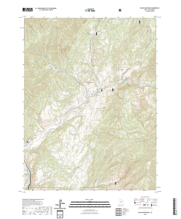 US Topo 7.5-minute map for Billies Mountain UT
