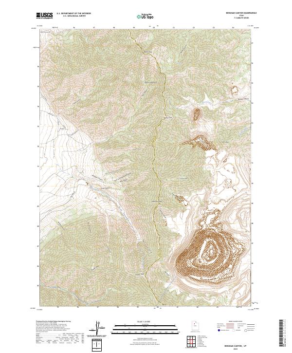 US Topo 7.5-minute map for Bingham Canyon UT
