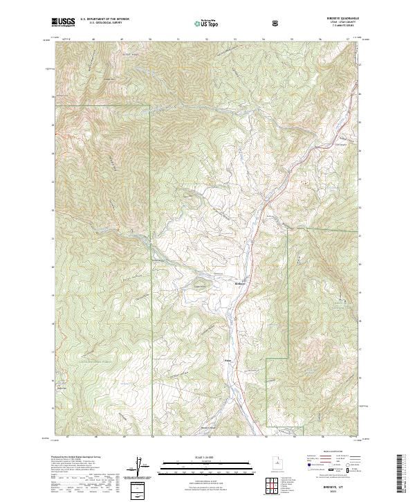 US Topo 7.5-minute map for Birdseye UT