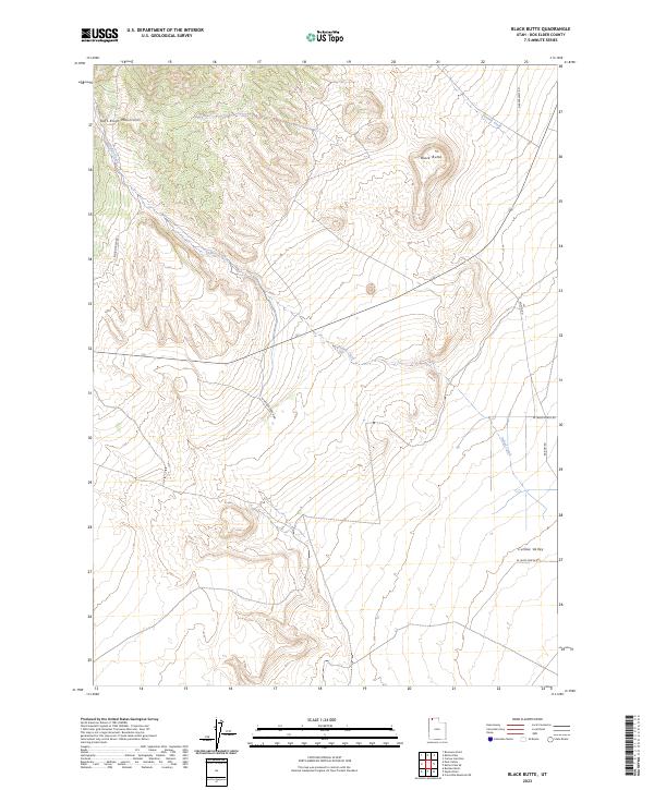 US Topo 7.5-minute map for Black Butte UT