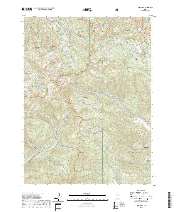 US Topo 7.5-minute map for Brighton UT