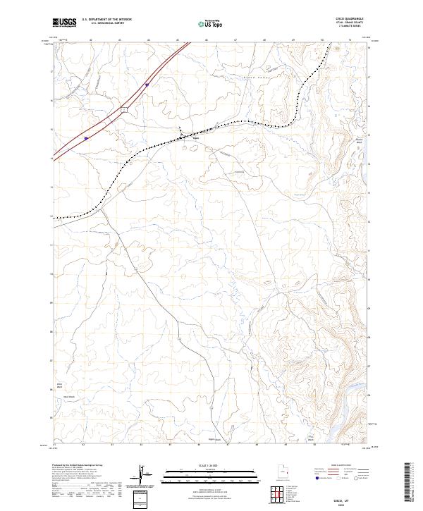 US Topo 7.5-minute map for Cisco UT – American Map Store