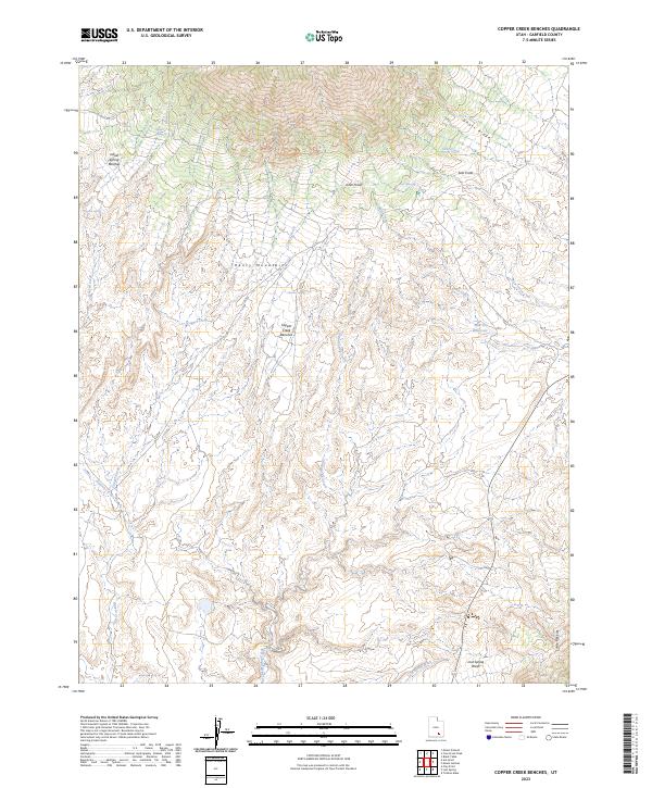 US Topo 7.5-minute map for Copper Creek Benches UT – American Map Store