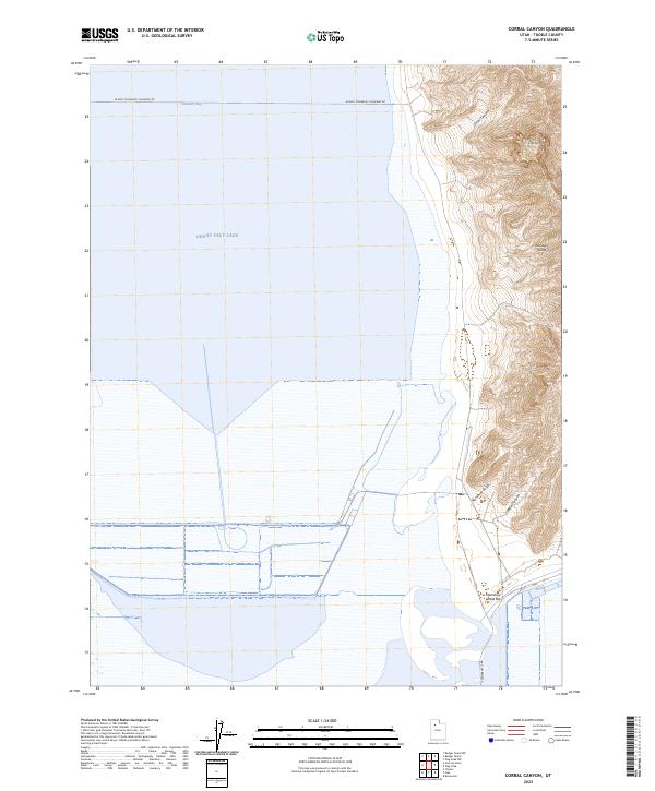 US Topo 7.5-minute map for Corral Canyon UT