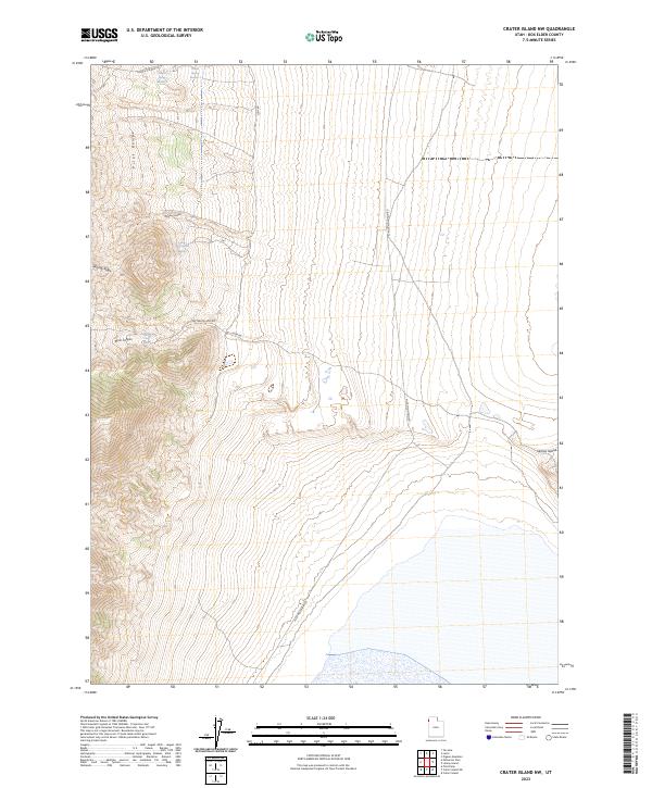 US Topo 7.5-minute map for Crater Island NW UT