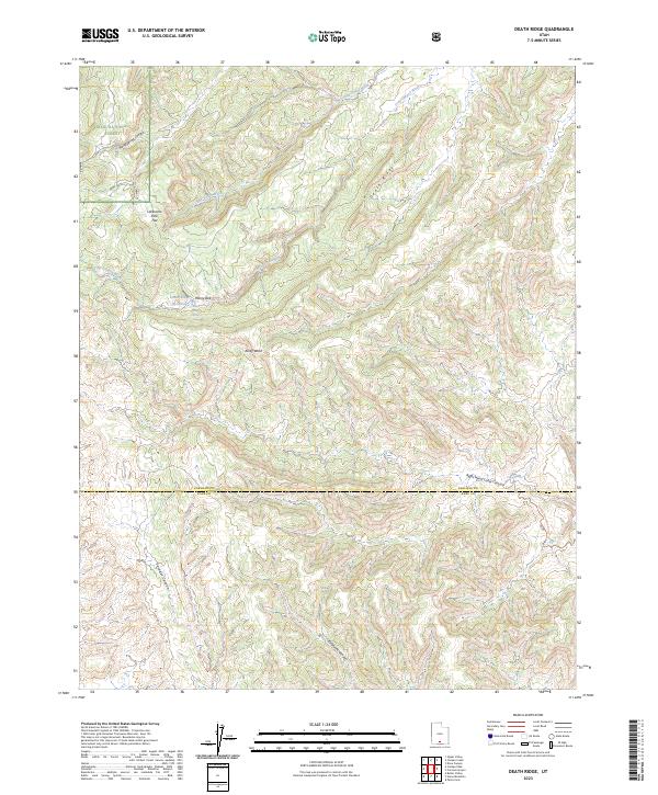 US Topo 7.5-minute map for Death Ridge UT – American Map Store