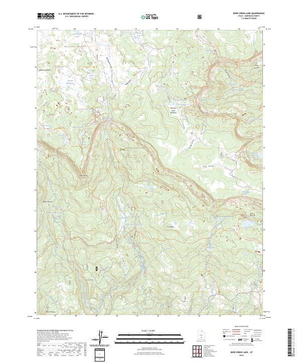 US Topo 7.5-minute map for Deer Creek Lake UT