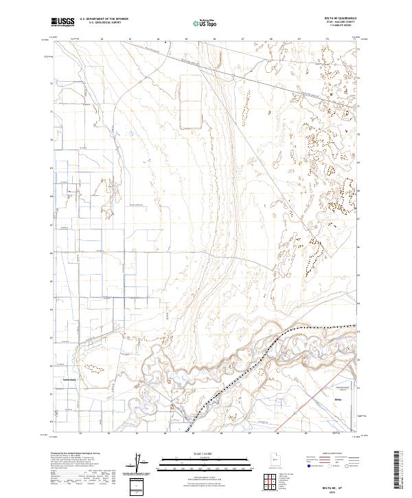 Delta Ut Map US Topo 7.5-minute map for Delta NE UT – American Map Store