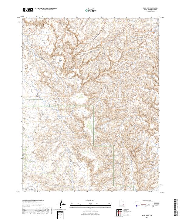 File:map Arch US Topo 7.5-minute map for Druid Arch UT – American Map Store