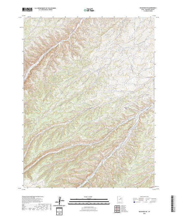 US Topo 7.5-minute map for Duchesne SW UT