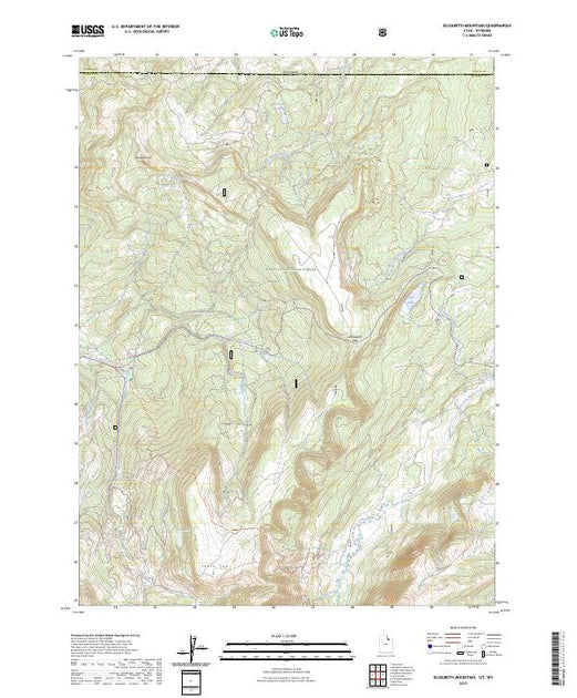 US Topo 7.5-minute map for Elizabeth Mountain UTWY – American Map Store