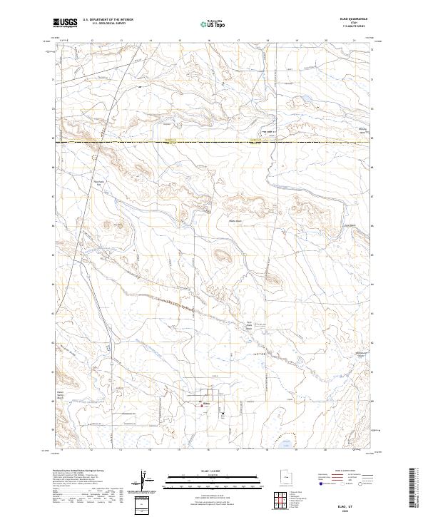 US Topo 7.5-minute map for Elmo UT – American Map Store