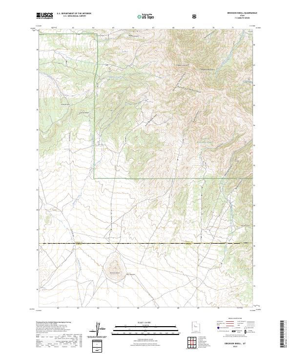 US Topo 7.5-minute map for Erickson Knoll UT