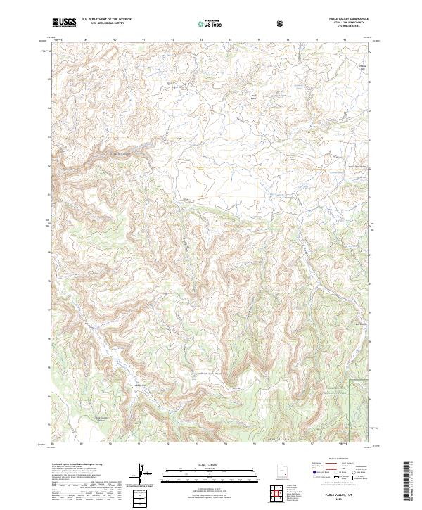 US Topo 7.5-minute map for Fable Valley UT
