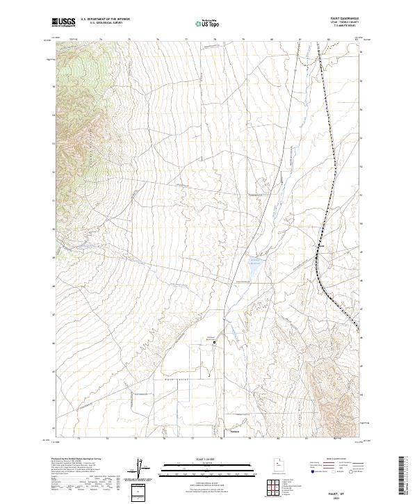 Faust Utah US Topo 7.5-minute map for Faust UT – American Map Store