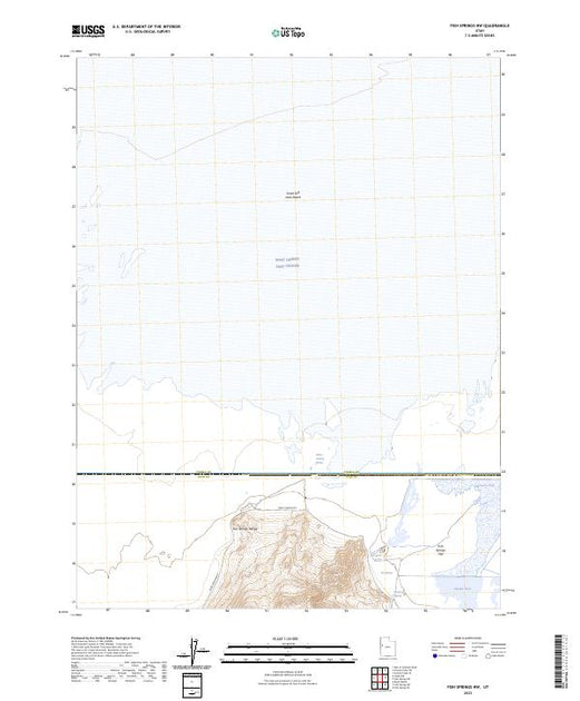 US Topo 7.5-minute map for Fish Springs NW UT – American Map Store