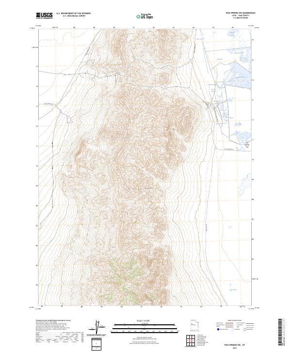 US Topo 7.5-minute map for Fish Springs SW UT
