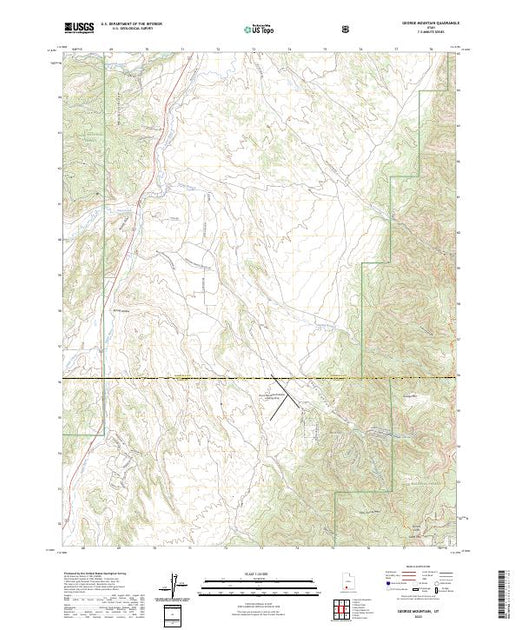 US Topo 7.5-minute map for George Mountain UT – American Map Store