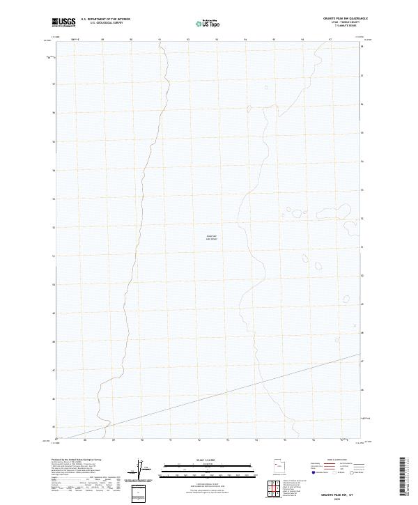 US Topo 7.5-minute map for Granite Peak NW UT