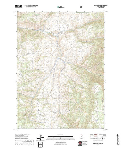 US Topo 7.5-minute map for Hardware Ranch UT – American Map Store