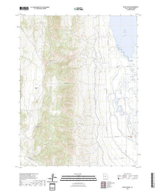 US Topo 7.5-minute map for Hayes Canyon UT – American Map Store