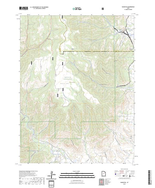 US Topo 7.5-minute map for Hiawatha UT