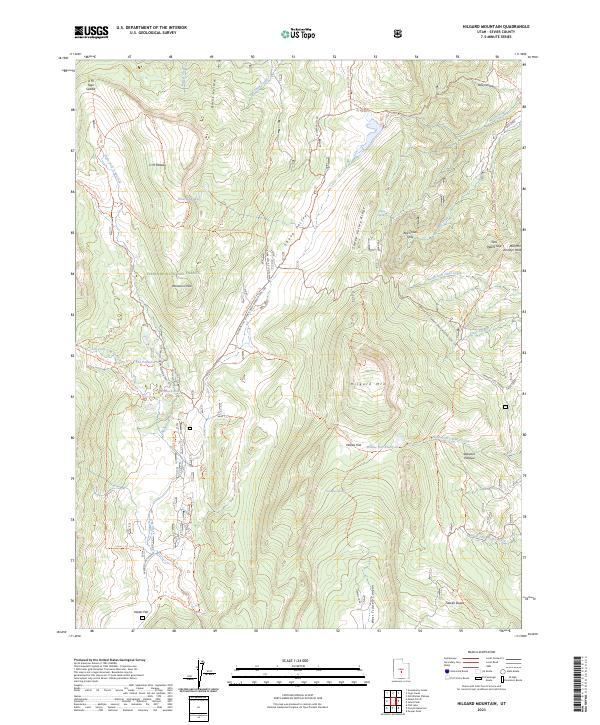 US Topo 7.5-minute map for Hilgard Mountain UT