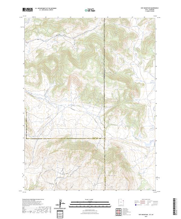 US Topo 7.5-minute map for Hoy Mountain UTCO