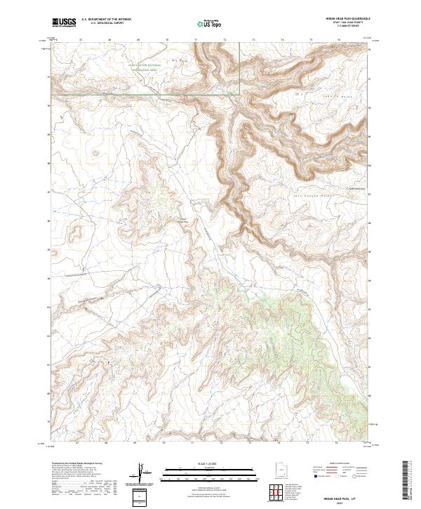 US Topo 7.5-minute map for Indian Head Pass UT