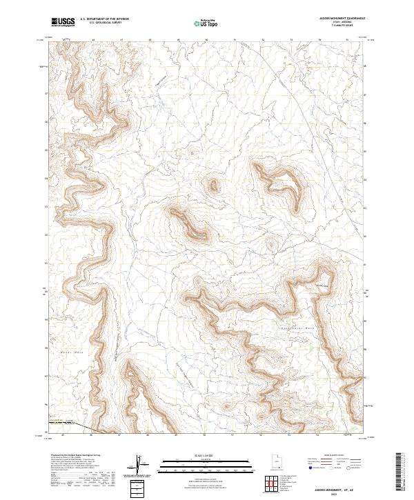US Topo 7.5-minute map for Jacobs Monument UTAZ