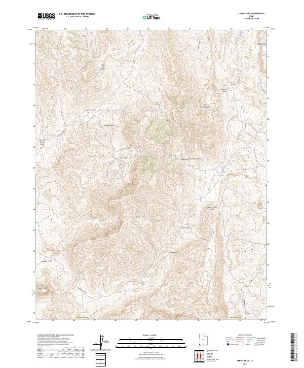 US Topo 7.5-minute map for Jarvis Peak UT