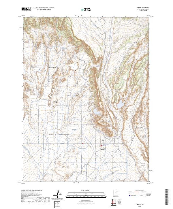 US Topo 7.5-minute map for Lapoint UT – American Map Store