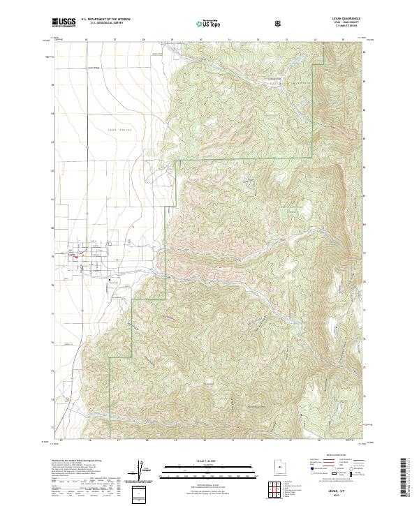 US Topo 7.5-minute map for Levan UT