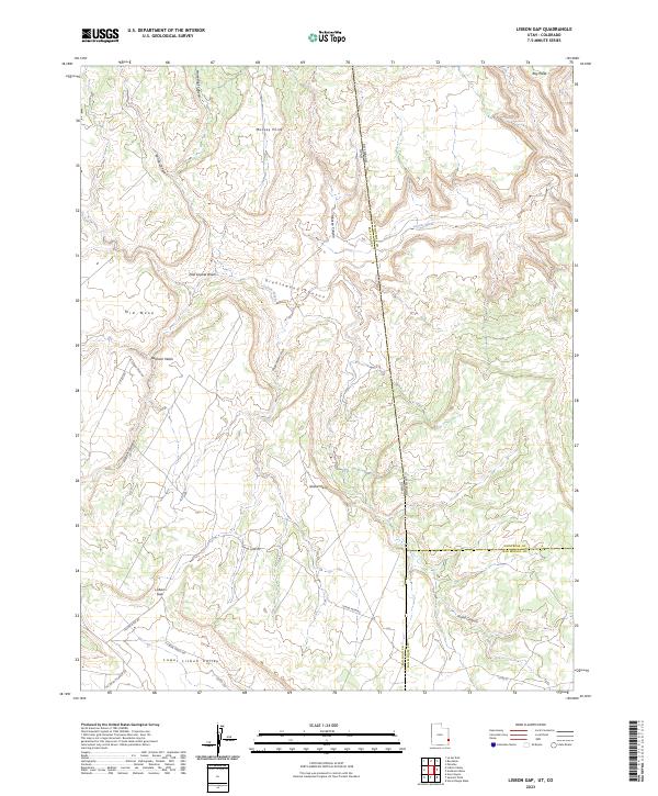 US Topo 7.5-minute map for Lisbon Gap UTCO