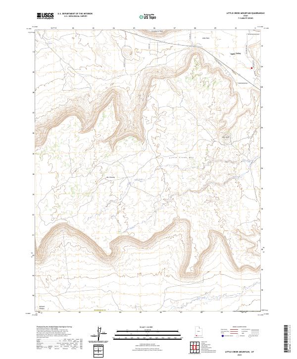 US Topo 7.5-minute map for Little Creek Mountain UT