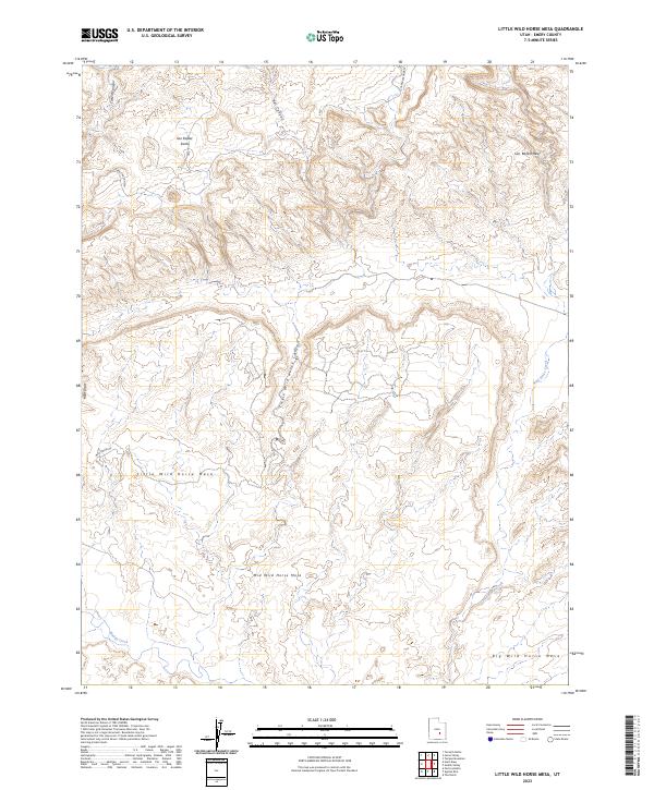 US Topo 7.5-minute map for Little Wild Horse Mesa UT