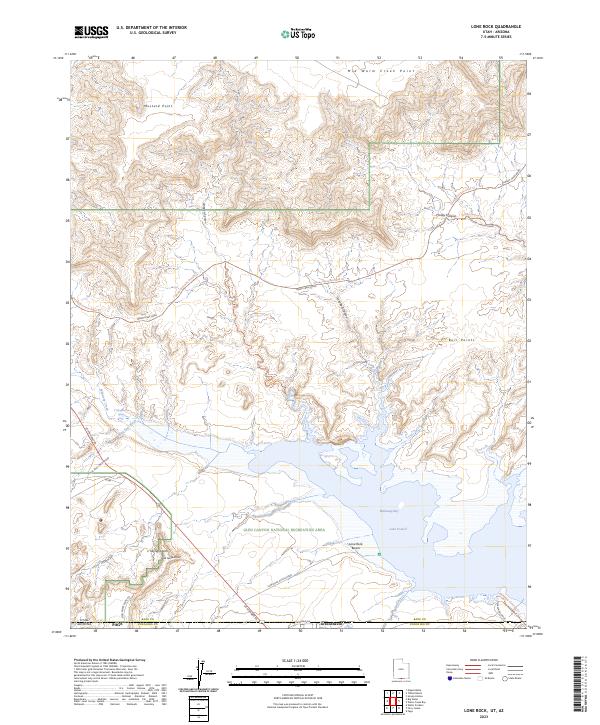 US Topo 7.5-minute map for Lone Rock UTAZ