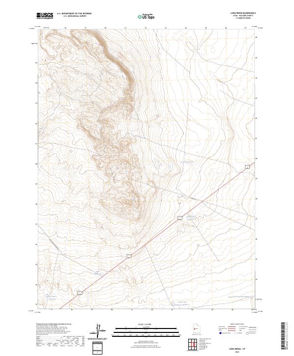 US Topo 7.5-minute map for Long Ridge UT